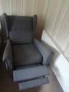 IKEA GREY EXTENDABLE ARMCHAIR IKEA GREY EXTENDABLE ARMCHAIR