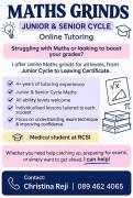 Maths grinds - leaving cert & junior cert Maths grinds - leaving cert & junior cert