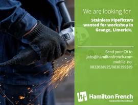 Stainless Pipefitters for Workshop in Grnge,Limerick. Stainless Pipefitters for Workshop in Grnge,Limerick.