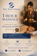 Dun laoghaire one hour massage including free singing bowl therapy