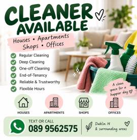 Cleaning Services in D02, D06, D08, D12, D14