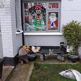 Christmas window painting Christmas window painting