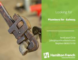 Plumbers for Galway. 
