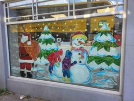 Christmas window painting Christmas window painting