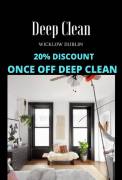 *20% DISCOUNT OFF DEEP CLEAN *